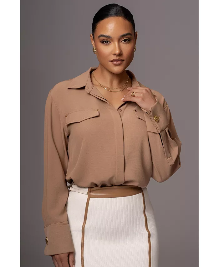 Женская черная рубашка Stella на пуговицах JLUXLABEL, коричневый/бежевый
Женская черная рубашка Stella на пуговицах JLUXLABEL, коричневый/бежевый