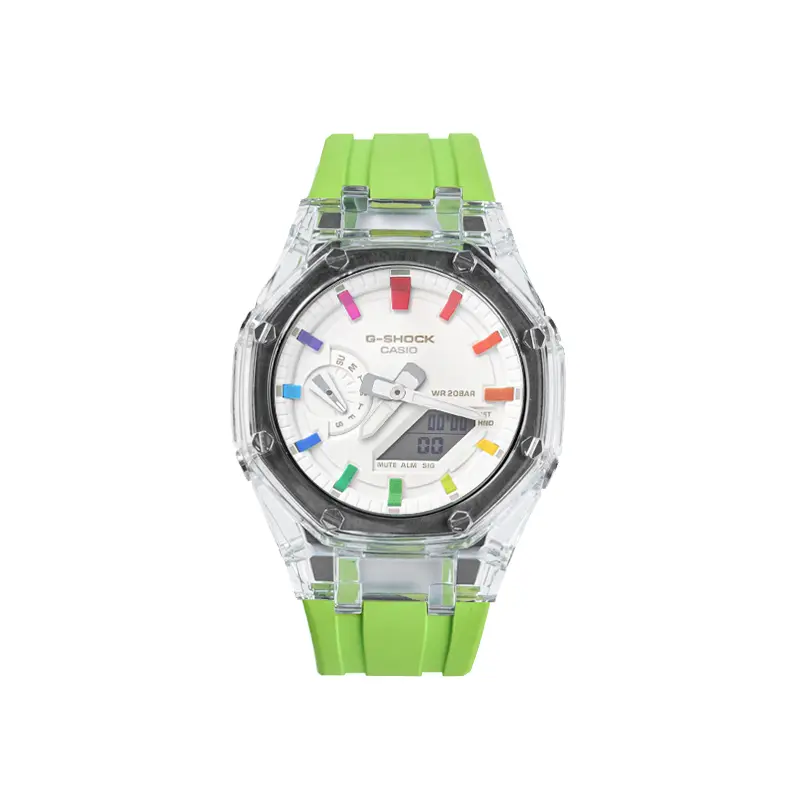 Часы Casio G-Shock Analog-Digital 2100 Series, Rainbow Love, арт. GA-2100-7A7, светло-зеленый
Часы Casio G-Shock Analog-Digital 2100 Series, Rainbow Love, арт. GA-2100-7A7, светло-зеленый