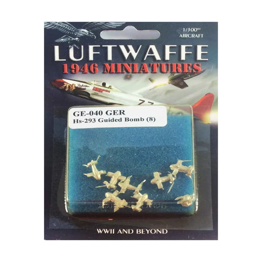 Управляемая бомба Hs-293, Luftwaffe 1946 Miniatures - Germany (1:300)
Управляемая бомба Hs-293, Luftwaffe 1946 Miniatures - Germany (1:300)