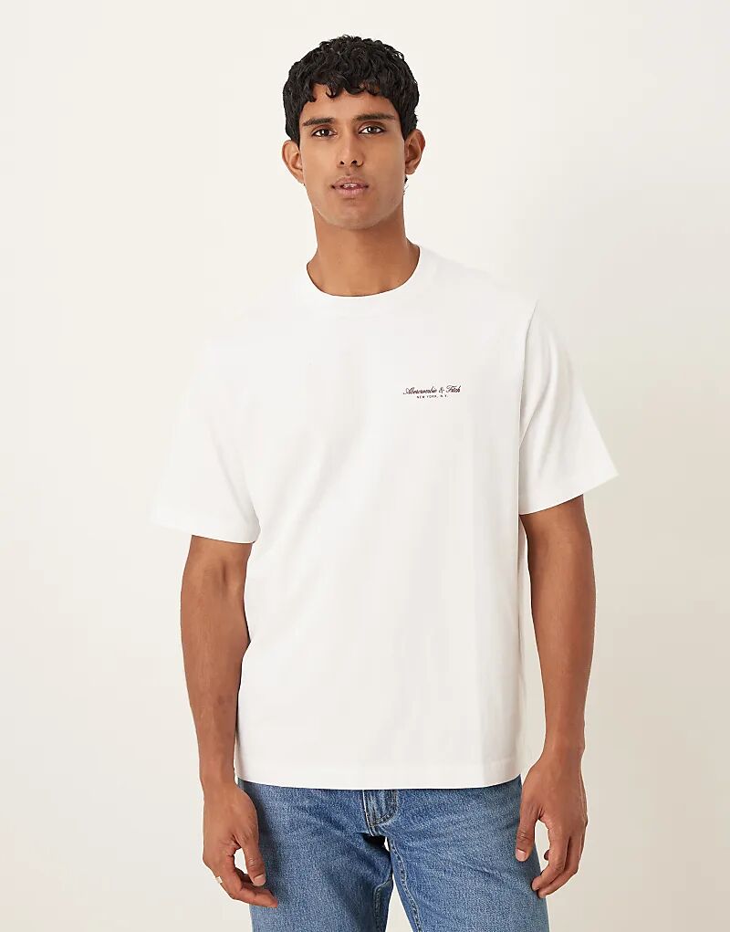 Футболка премиум-класса Abercrombie & Fitch с короткими рукавами и логотипом на груди, белого цвета
Футболка премиум-класса Abercrombie & Fitch с короткими рукавами и логотипом на груди, белого цвета