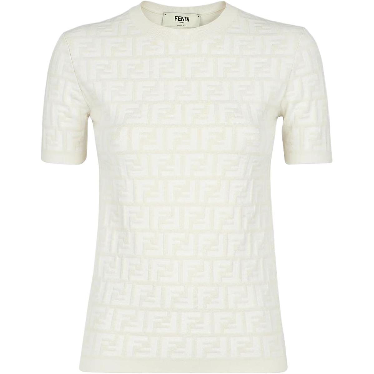 Футболка с круглым вырезом FENDI, белая
Футболка с круглым вырезом FENDI, белая
