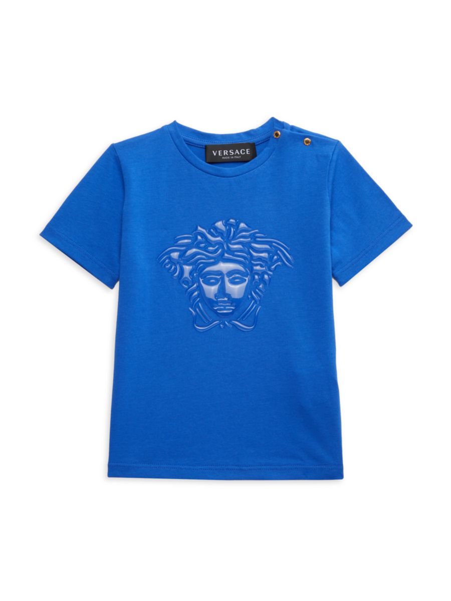 Футболка с графическим логотипом для мальчика Versace, синий 
Футболка с графическим логотипом для мальчика Versace, синий