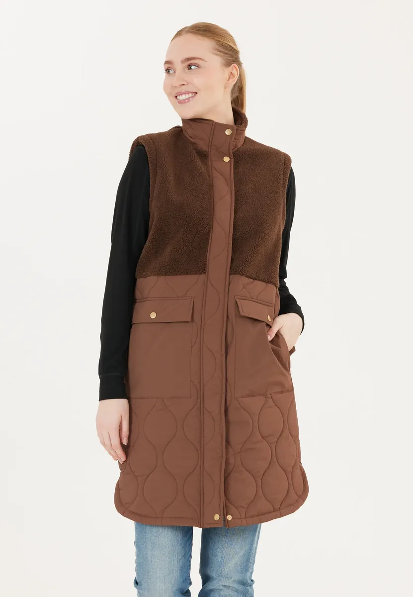 WEATHER REPORT стеганый жилет "Холли" с практичной защитой подбородка, коричневый
WEATHER REPORT стеганый жилет "Холли" с практичной защитой подбородка, коричневый