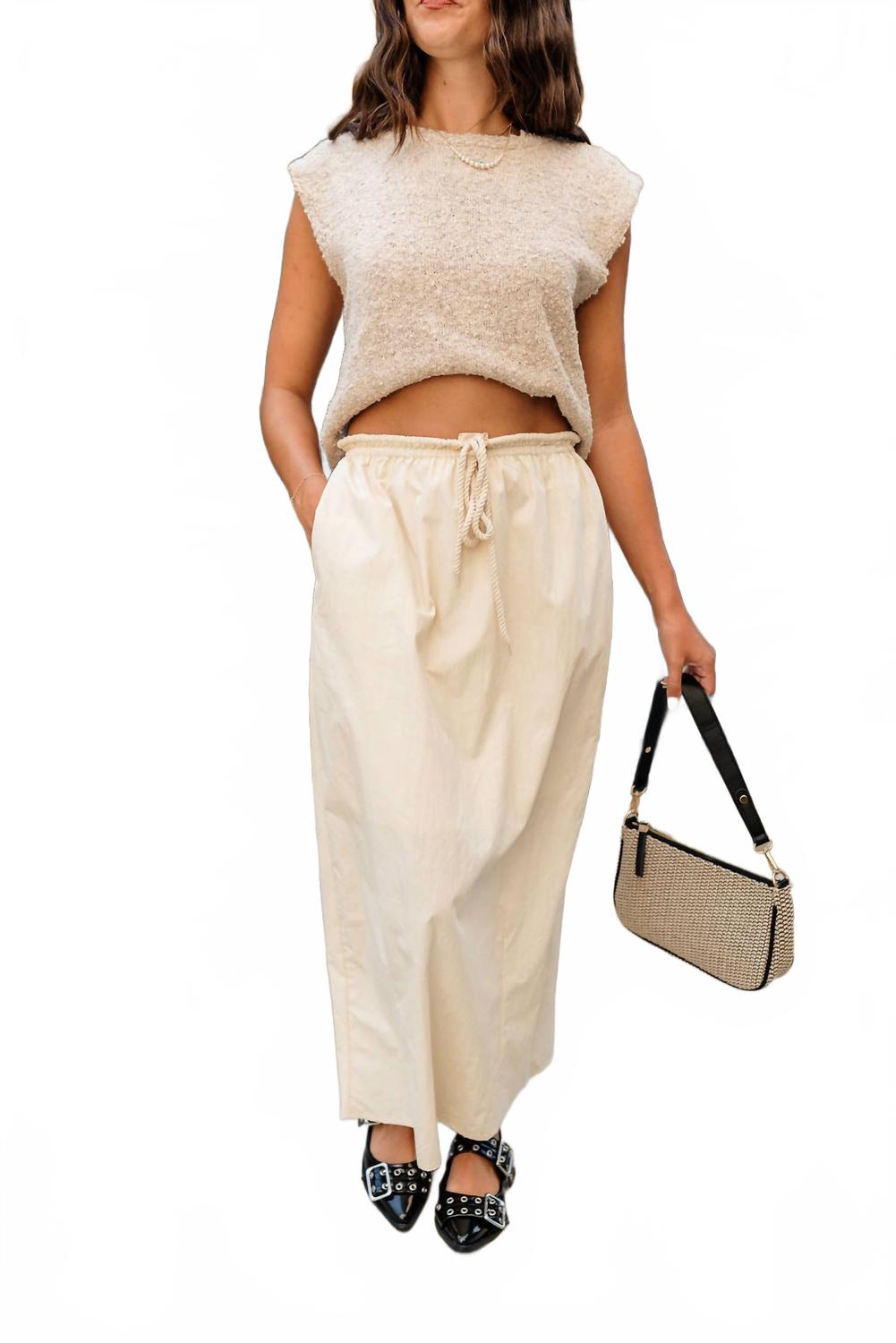 Кремовая макси-юбка Kayla с кулиской Sunland 17 
Кремовая макси-юбка Kayla с кулиской Sunland 17