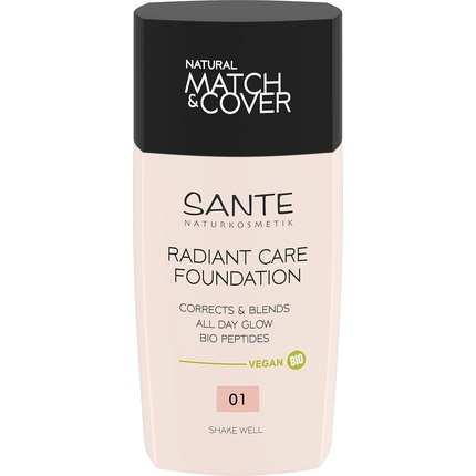 Radiant Care Foundation 01 Теплая слоновая кость Веганская основа Sante Naturkosmetik
Radiant Care Foundation 01 Теплая слоновая кость Веганская основа Sante Naturkosmetik