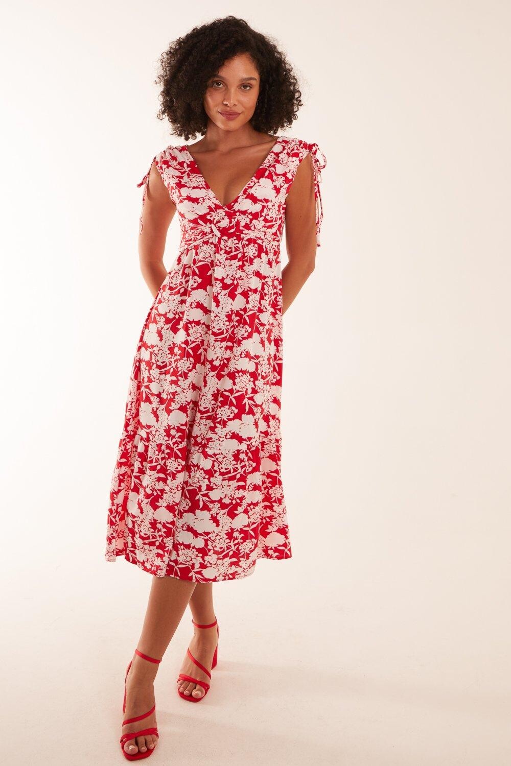 Платье миди без рукавов с V-образным вырезом и кольцом спереди Blue Vanilla, красный
Платье миди без рукавов с V-образным вырезом и кольцом спереди Blue Vanilla, красный