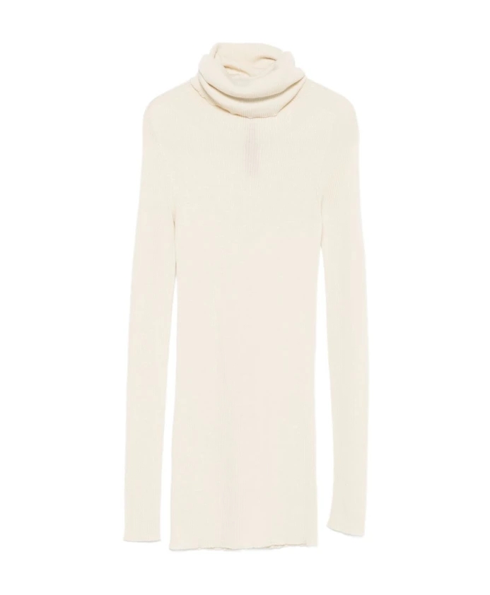 Кремовый свитер с высоким воротником и ребристой текстурой Rick Owens, бежевый
Кремовый свитер с высоким воротником и ребристой текстурой Rick Owens, бежевый