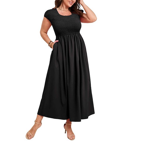 Женское платье макси для беременных plus size с круглым вырезом, короткими рукавами и карманами Hallih Burton, Black
Женское платье макси для беременных plus size с круглым вырезом, короткими рукавами и карманами Hallih Burton, Black
