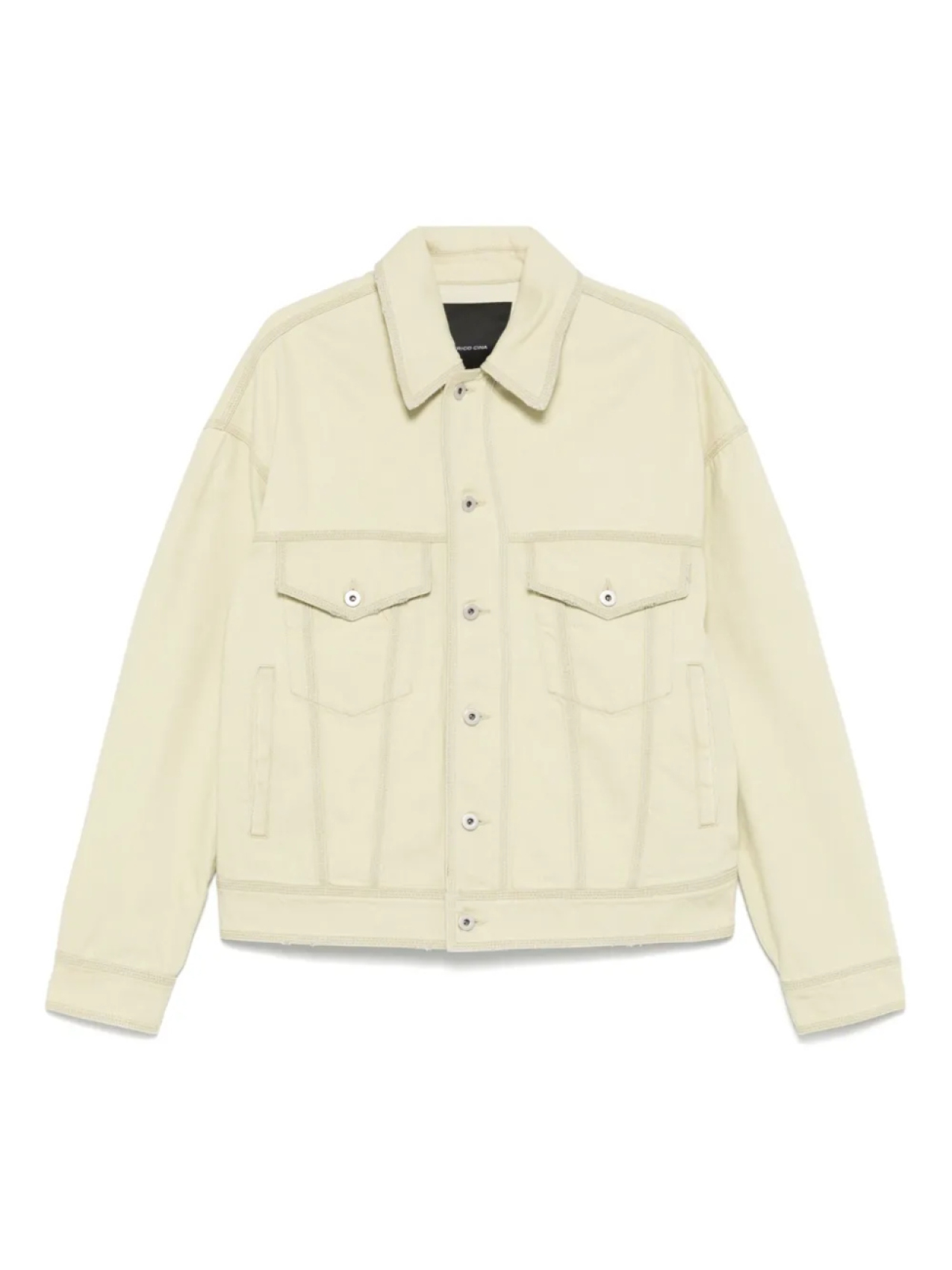 Джинсовая куртка с необработанными краями FEDERICO CINA, зеленый
Джинсовая куртка с необработанными краями FEDERICO CINA, зеленый