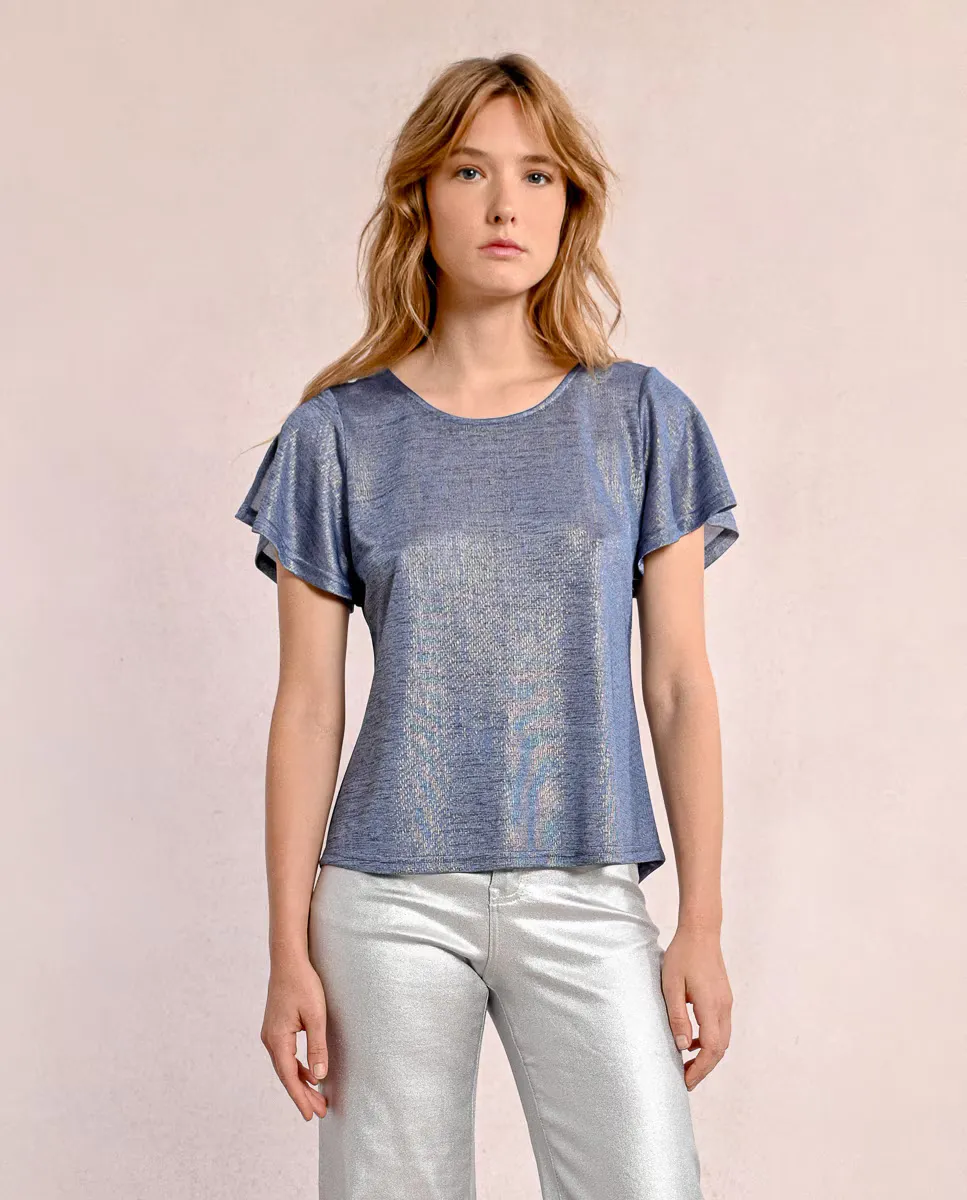 Женская футболка с короткими рукавами из блестящей ткани Molly Bracken, синий
Женская футболка с короткими рукавами из блестящей ткани Molly Bracken, синий