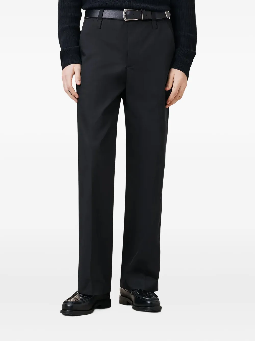 Брюки с плоским передом AllSaints, черный 
Брюки с плоским передом AllSaints, черный