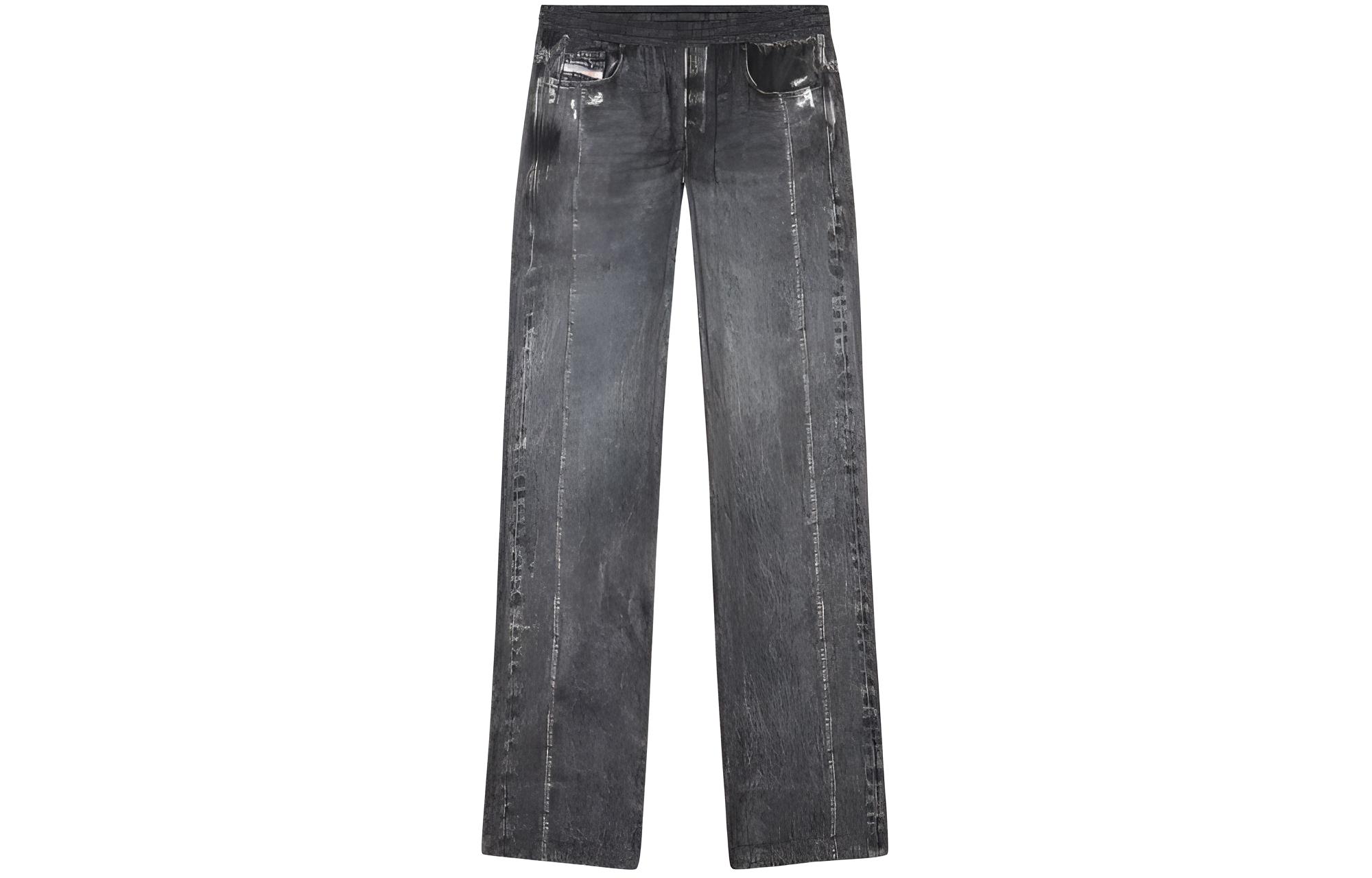 P Alston Брюки с флюидным принтом DIESEL, черный 
P Alston Брюки с флюидным принтом DIESEL, черный