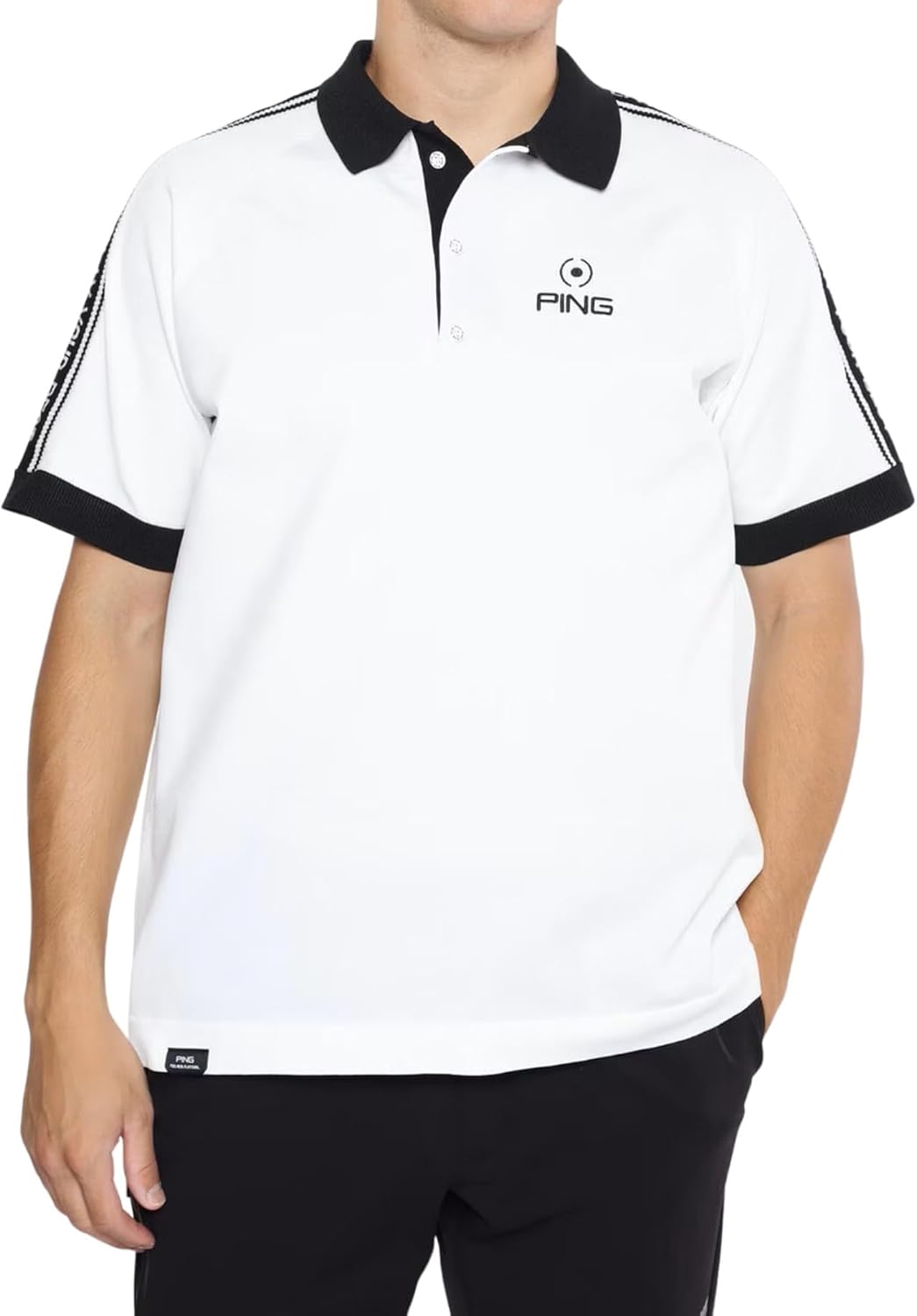 Мужская трикотажная рубашка-поло с коротким рукавом (жаккардовая вязка) / для гольфа / 621-4272901 Ping Apparel, белый
Мужская трикотажная рубашка-поло с коротким рукавом (жаккардовая вязка) / для гольфа / 621-4272901 Ping Apparel, белый