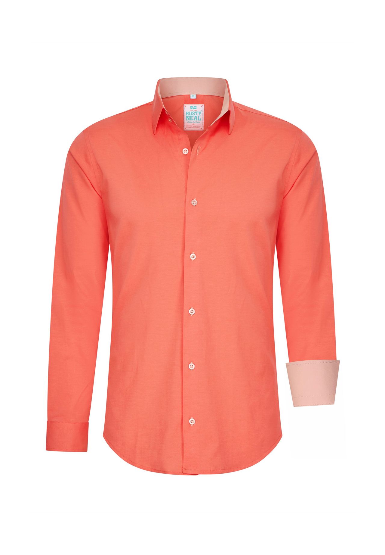 Рубашка с контрастным внутренним воротником RUSTY NEAL, оранжевый
Рубашка с контрастным внутренним воротником RUSTY NEAL, оранжевый