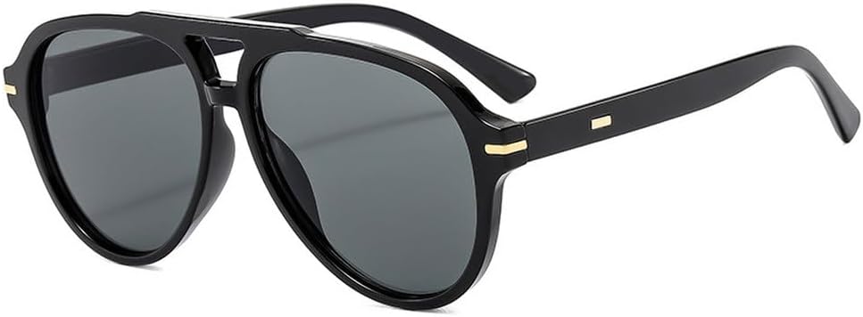 Ретро-солнцезащитные очки с увеличенными двойными перемычками для женщин, модные градиентные очки с защитой от УФ-излучения UV400 для мужчин, трендовые солнцезащитные очки с заклепками TKKTLLT, Black Gray
Ретро-солнцезащитные очки с увеличенными двойными перемычками для женщин, модные градиентные очки с защитой от УФ-излучения UV400 для мужчин, трендовые солнцезащитные очки с заклепками TKKTLLT, Black Gray