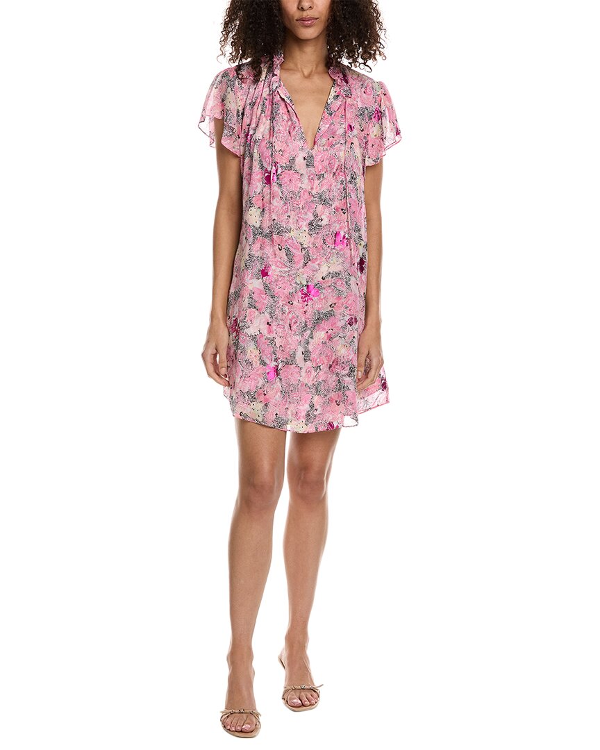 Мини-платье Kooples с отделкой из фольги The Kooples, розовый 
Мини-платье Kooples с отделкой из фольги The Kooples, розовый