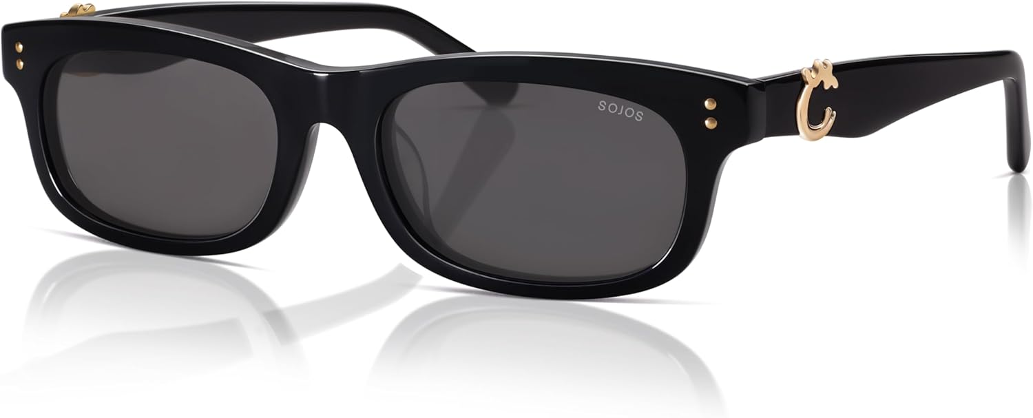 Женские солнцезащитные очки SOJOS узкой прямоугольной формы, поляризованная оправа из ацетата с защитой от УФ-излучения UV400, ретро-классика с коралловыми акцентами, цвет «кружевной коралл», Black/Grey
Женские солнцезащитные очки SOJOS узкой прямоугольной формы, поляризованная оправа из ацетата с защитой от УФ-излучения UV400, ретро-классика с коралловыми акцентами, цвет «кружевной коралл», Black/Grey