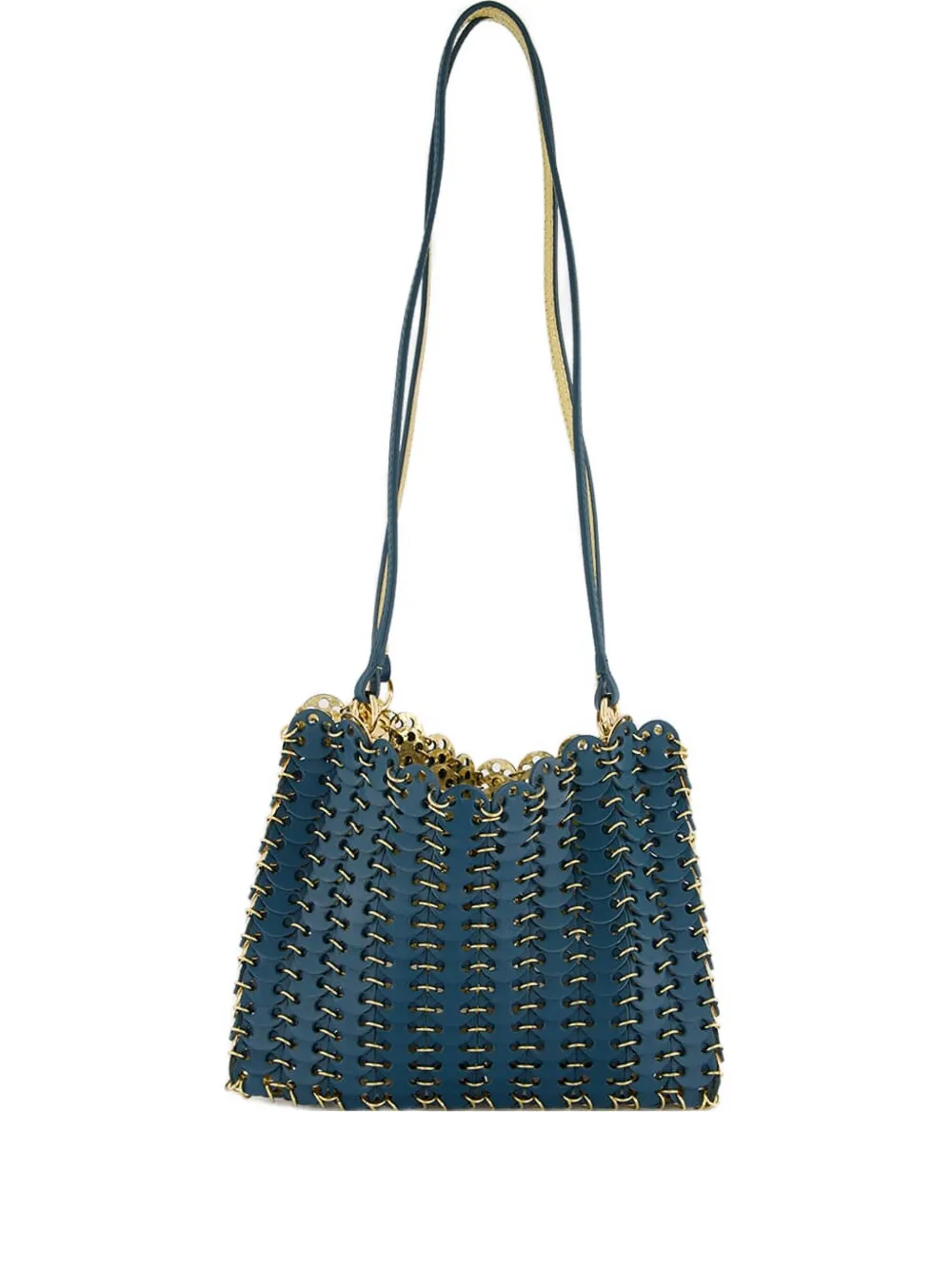 Бирюзовая двусторонняя кожаная сумка 1969 Rabanne
Бирюзовая двусторонняя кожаная сумка 1969 Rabanne