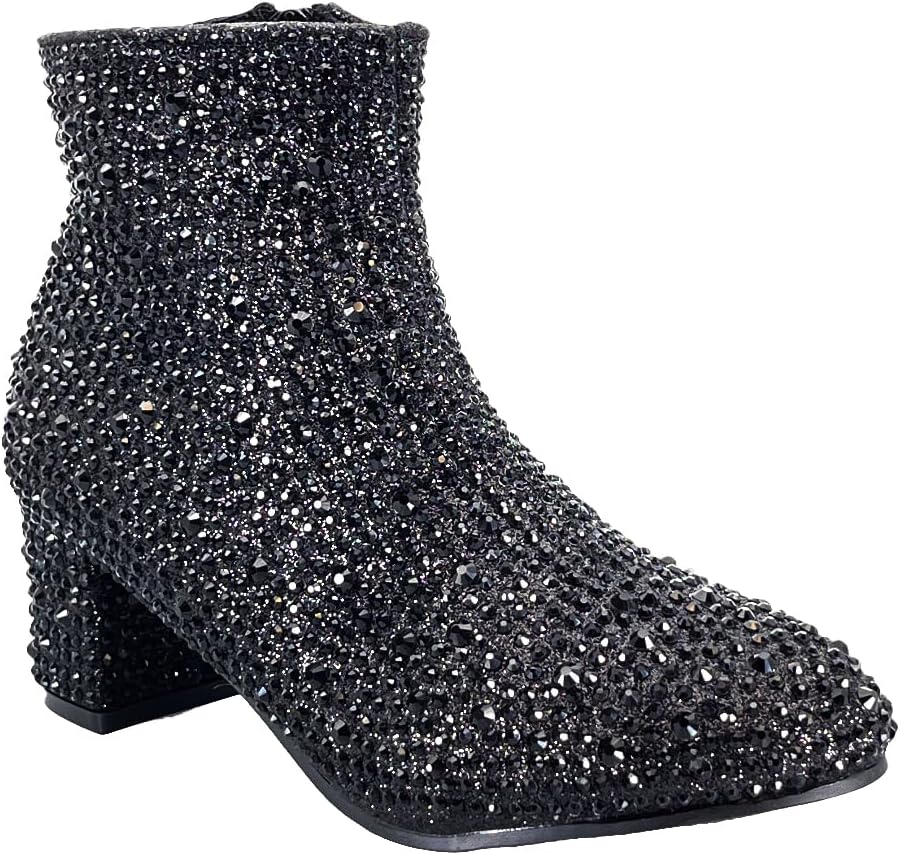 Ботильоны ABSOLEX для девочек с круглым носком, декоративными стразами, массивным низким каблуком и укороченной голенью, Black
Ботильоны ABSOLEX для девочек с круглым носком, декоративными стразами, массивным низким каблуком и укороченной голенью, Black