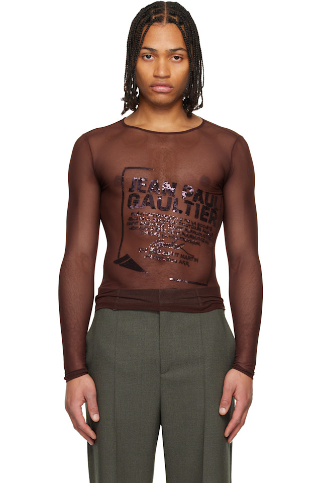 Jean Paul Gaultier Бордовый топ с вышивкой
Jean Paul Gaultier Бордовый топ с вышивкой