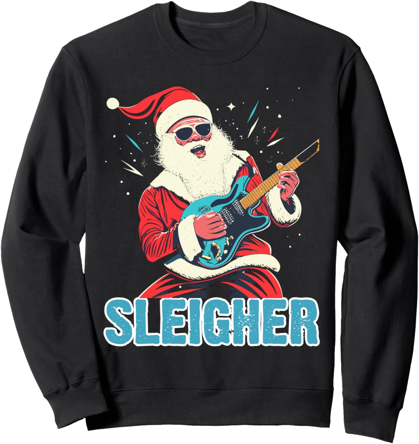 Толстовка с изображением Санта-Клауса и гитары на рождественских санях Sleigher Christmas Gifts, черный
Толстовка с изображением Санта-Клауса и гитары на рождественских санях Sleigher Christmas Gifts, черный