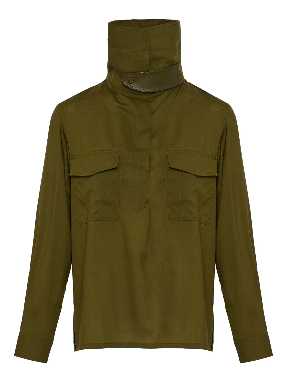 Блузка с высоким воротником Yves Salomon, зеленый
Блузка с высоким воротником Yves Salomon, зеленый