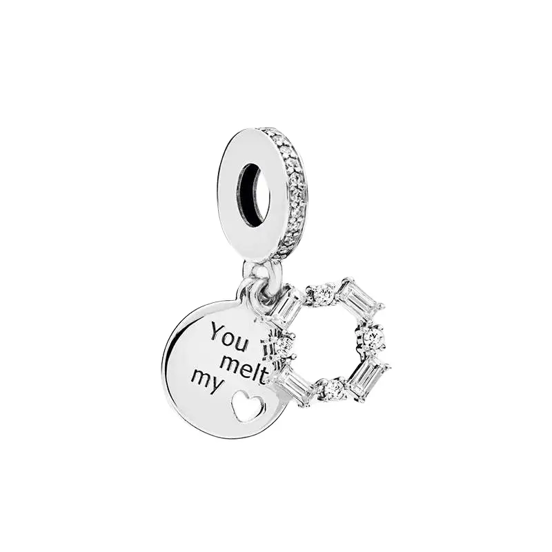 Pandora 925 Sterling Silver Charm, Heart Shaped DIY Charm Women's Silver
Pandora 925 Sterling Silver Charm, Heart Shaped DIY Charm Women's Silver