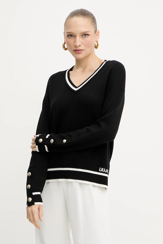 Свитер из смесового шелка Liu Jo, черный
Свитер из смесового шелка Liu Jo, черный