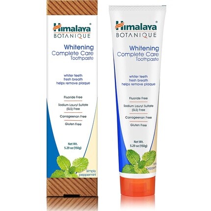 Himalaya Botanique Complete Care Отбеливающая зубная паста без фтора, SLS, глютена, каррагинана, 150 г
Himalaya Botanique Complete Care Отбеливающая зубная паста без фтора, SLS, глютена, каррагинана, 150 г