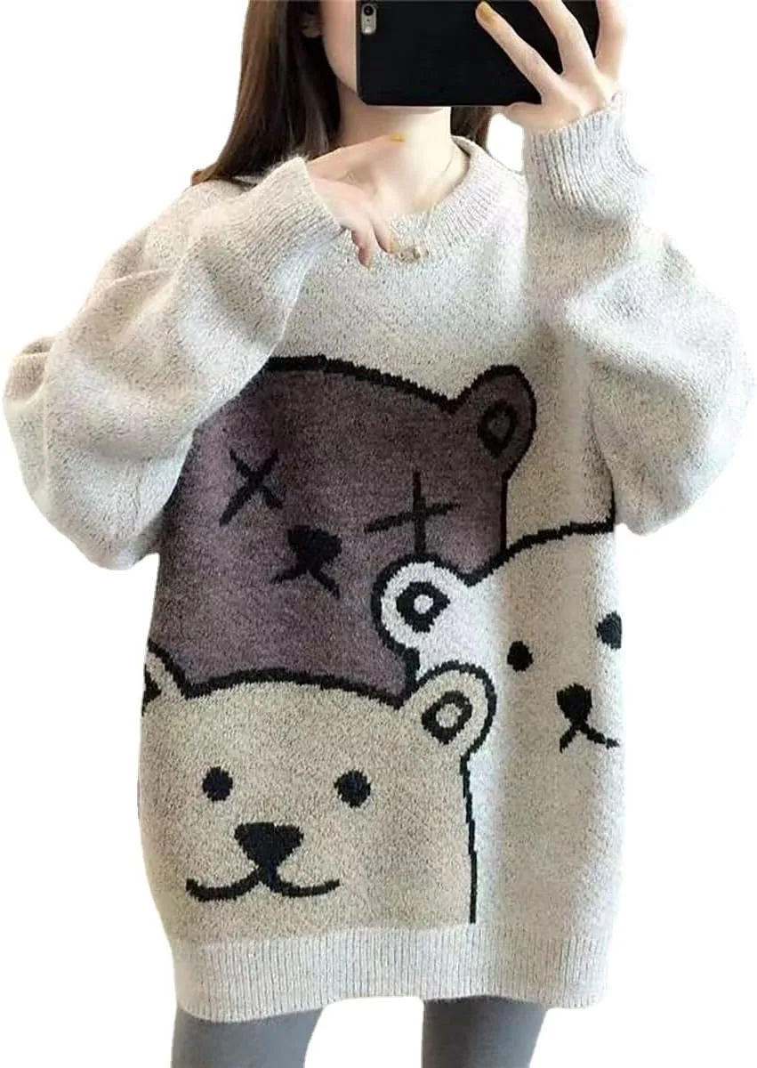 Готический свитер Harajuku с принтом медведя INFENU
Готический свитер Harajuku с принтом медведя INFENU