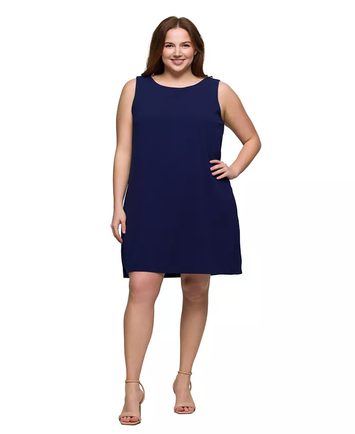 Платье-мини без рукавов больших размеров 24seven Comfort Apparel, синий
Платье-мини без рукавов больших размеров 24seven Comfort Apparel, синий
