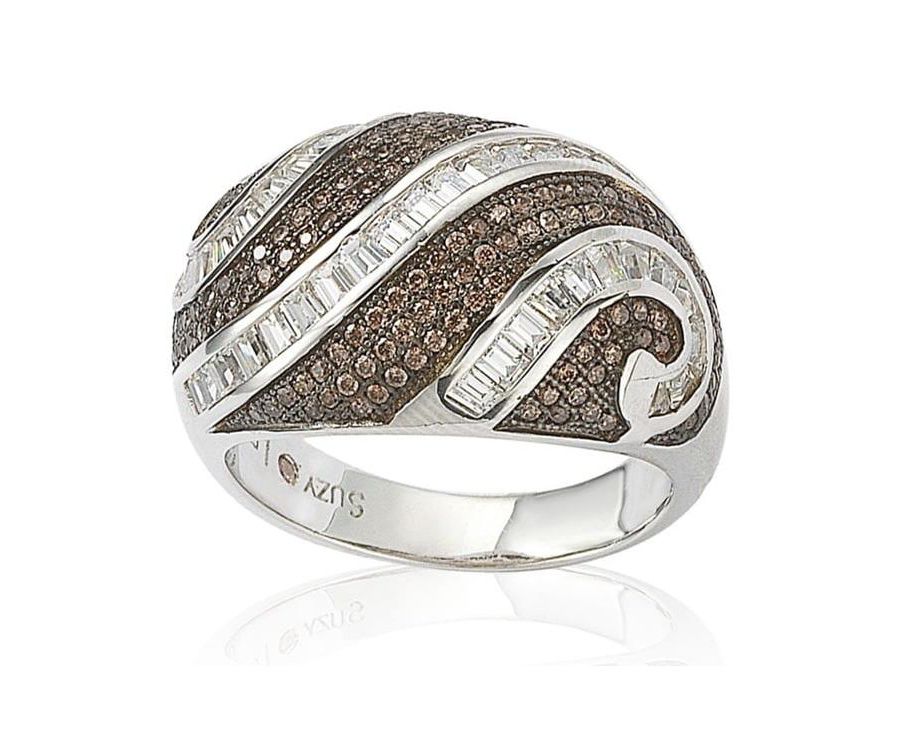 Кольцо Suzy Levian из стерлингового серебра с кубическим цирконием, инкрустированное в технике паве и канальной закрепки в виде завитков Suzy Levian New York, Brown
Кольцо Suzy Levian из стерлингового серебра с кубическим цирконием, инкрустированное в технике паве и канальной закрепки в виде завитков Suzy Levian New York, Brown