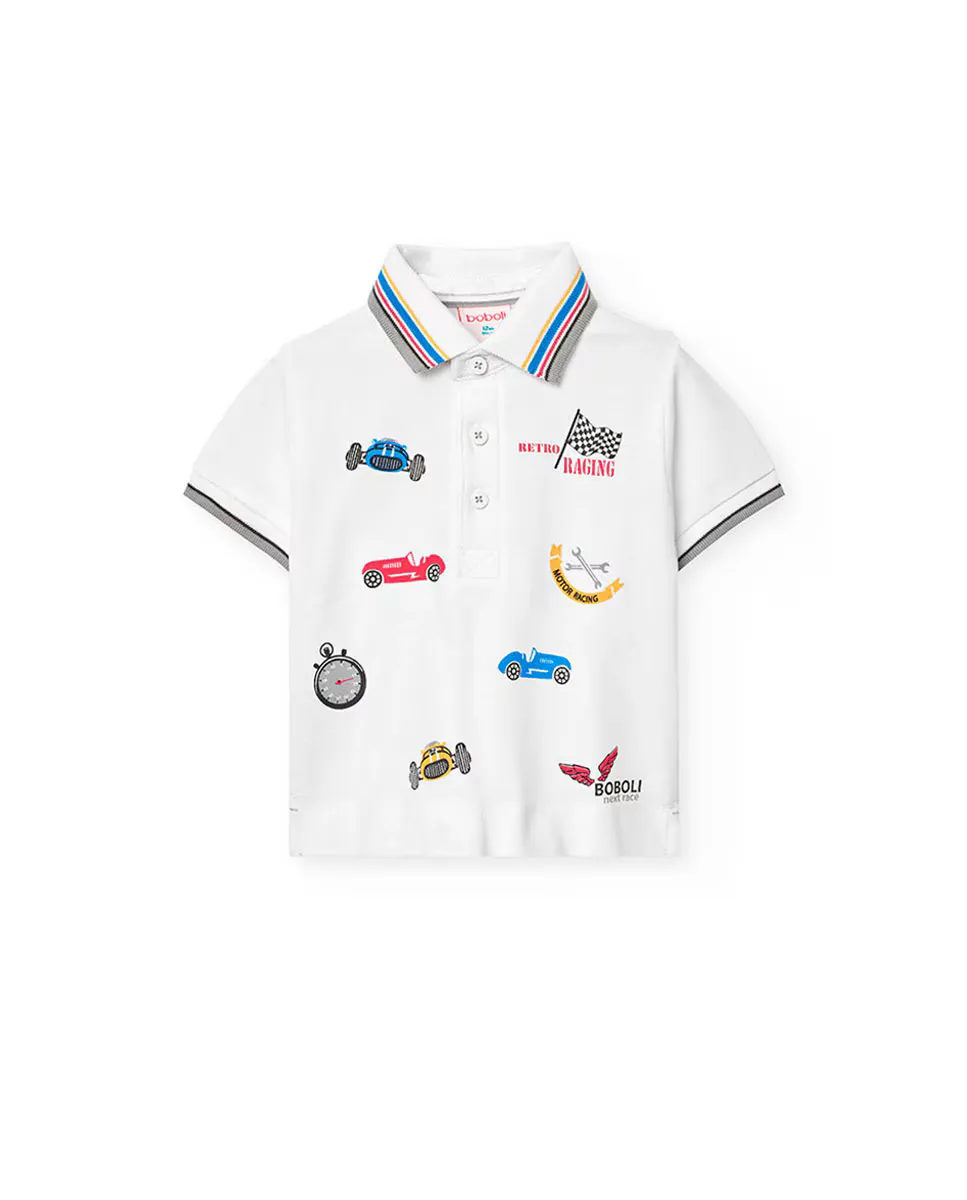 Рубашка поло для мальчика 100% хлопок с коротким рукавом Boboli, белый
Рубашка поло для мальчика 100% хлопок с коротким рукавом Boboli, белый