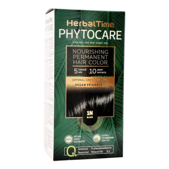 Питательная стойкая краска для волос Phytocare Herbal Time, цвет 1n black
Питательная стойкая краска для волос Phytocare Herbal Time, цвет 1n black