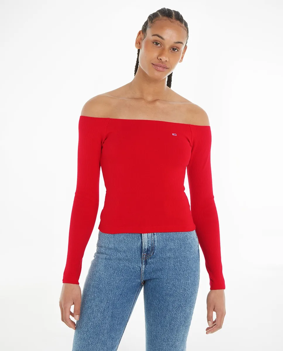 Женская футболка с длинными рукавами и вырезом-лодочкой Tommy Jeans, красный
Женская футболка с длинными рукавами и вырезом-лодочкой Tommy Jeans, красный
