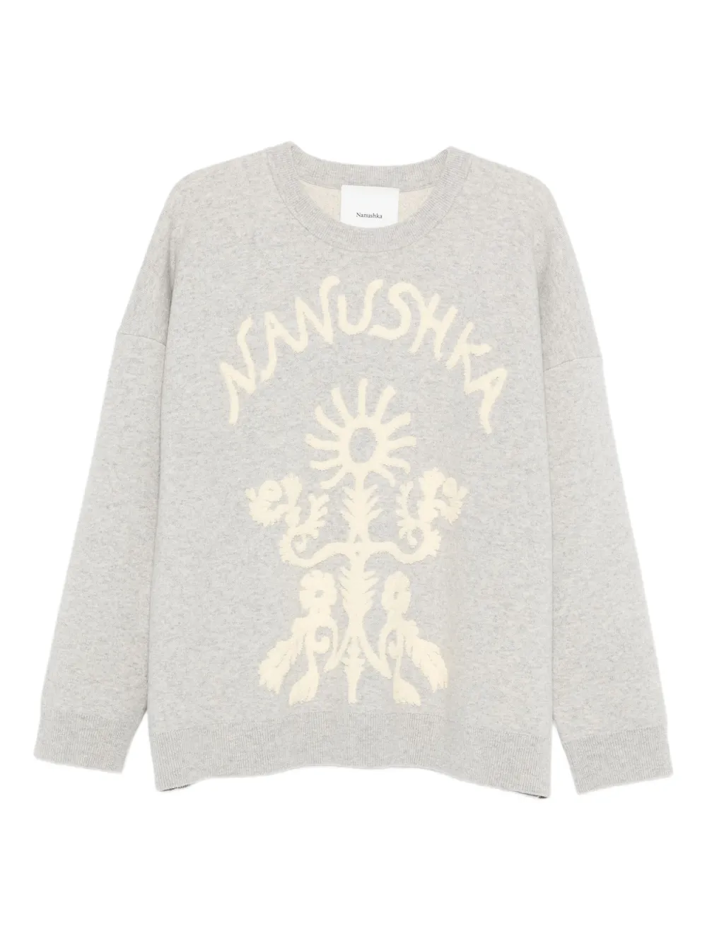 Свитер с цветочной вышивкой Nanushka, серый
Свитер с цветочной вышивкой Nanushka, серый
