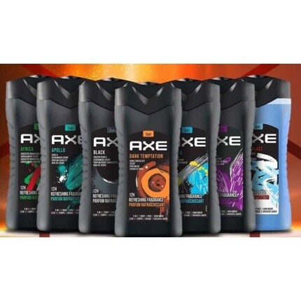 Axe 3 в 1 средство для мытья тела и волос для мужчин 250 мл Dark Temptation Excite Axe/Lynx 
Axe 3 в 1 средство для мытья тела и волос для мужчин 250 мл Dark Temptation Excite Axe/Lynx