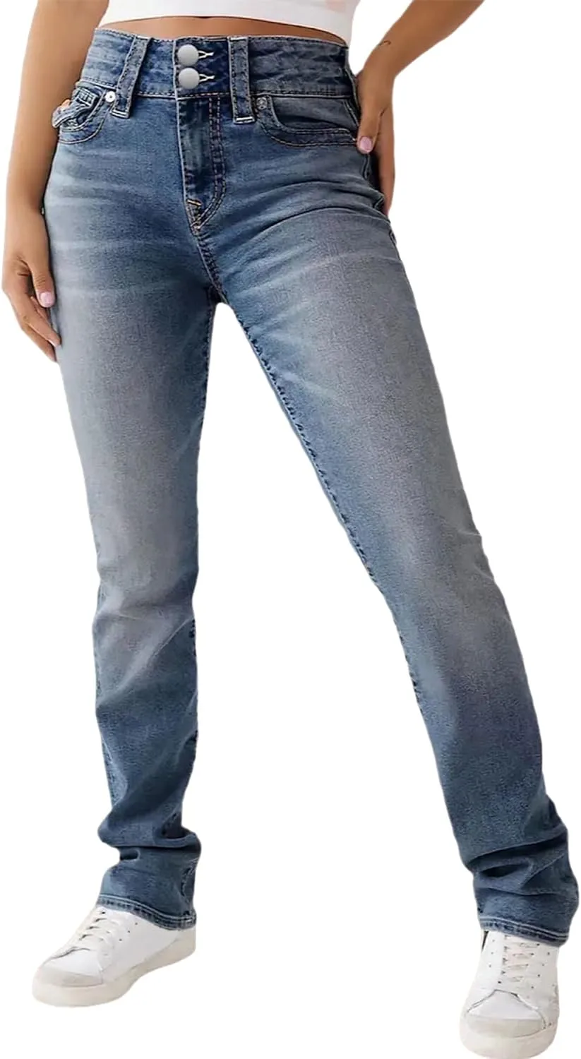 Женские джинсы с высокой талией, прямые, потертые TACSTRUN
Женские джинсы с высокой талией, прямые, потертые TACSTRUN