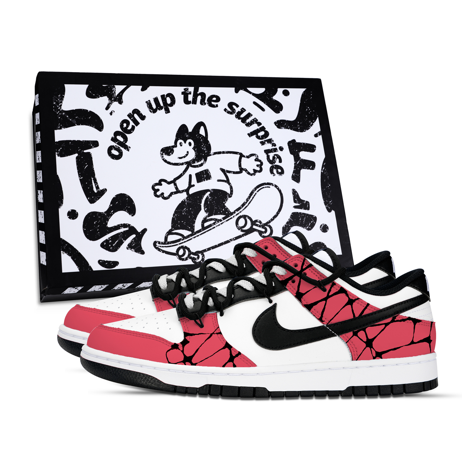 Nike Данк вязаная пряжа теневая нескользящая устойчивая к истиранию низкие скейтборд кроссовки унисекс черный красный белый, цвет Black Red White
Nike Данк вязаная пряжа теневая нескользящая устойчивая к истиранию низкие скейтборд кроссовки унисекс черный красный белый, цвет Black Red White