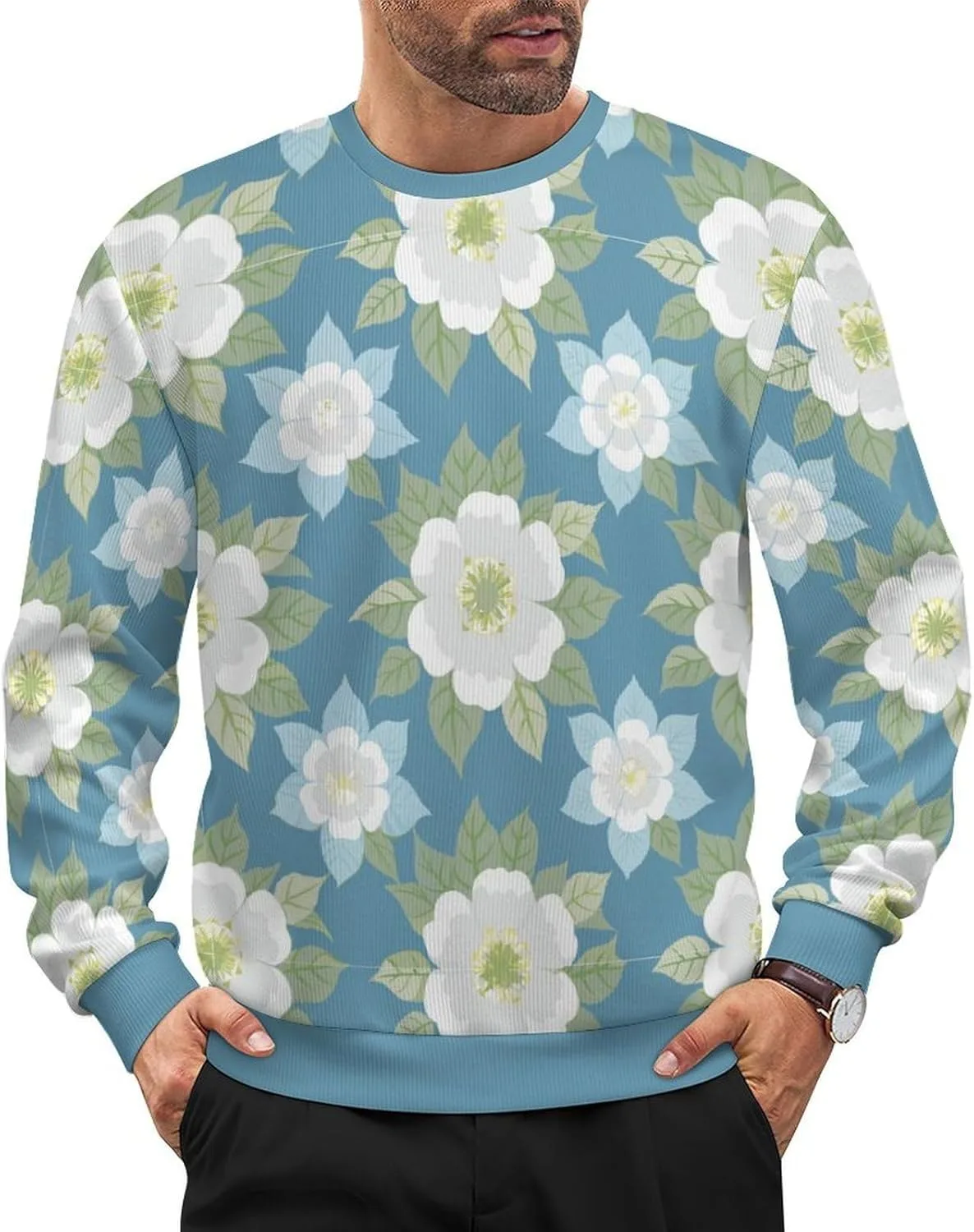 Мужской оверсайз свитер с цветочным принтом HLSDFRES
Мужской оверсайз свитер с цветочным принтом HLSDFRES