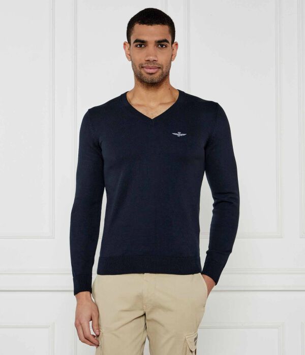Свитер Aeronautica Militare с V-образным вырезом, синий
Свитер Aeronautica Militare с V-образным вырезом, синий
