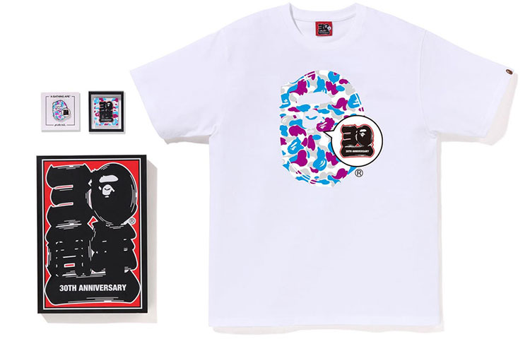 Bape Store Yokohama Bape 30th Anniversary Ape Head Футболка Set A BATHING APE, Белый Синий
Bape Store Yokohama Bape 30th Anniversary Ape Head Футболка Set A BATHING APE, Белый Синий