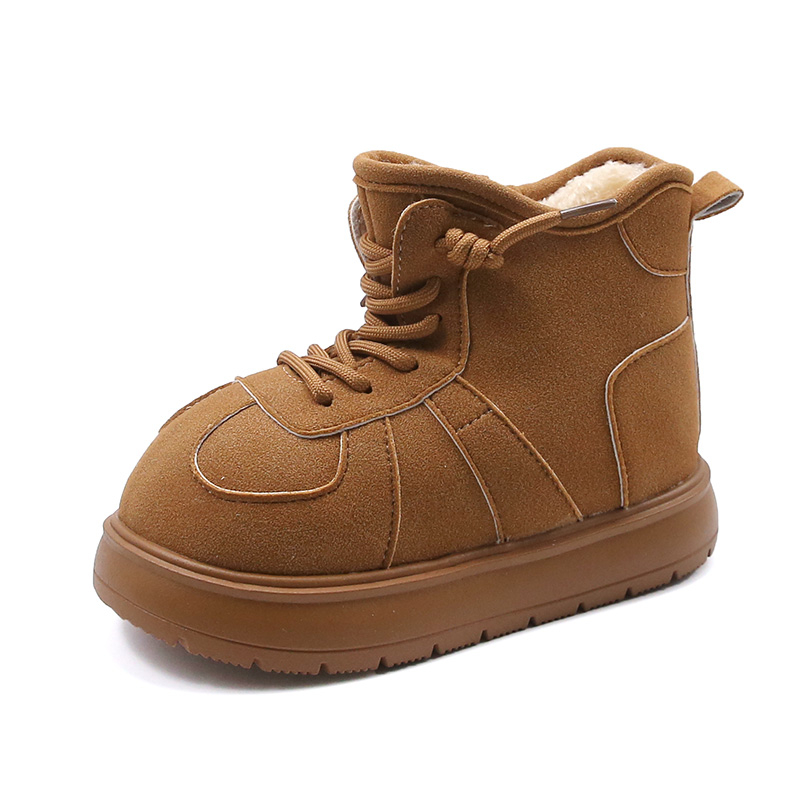 Нескользящие и износостойкие теплые высокие детские ботинки Wooden Rabbit, желтый/коричневый 
Нескользящие и износостойкие теплые высокие детские ботинки Wooden Rabbit, желтый/коричневый