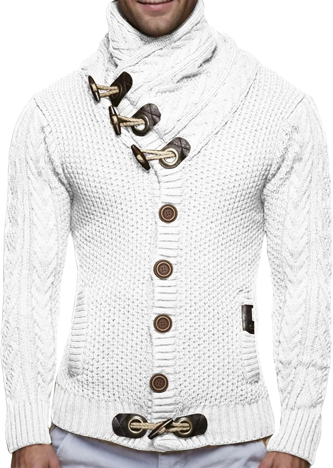 Мужской вязаный кардиган с воротником-стойкой и пуговицами CHXLQQX
Мужской вязаный кардиган с воротником-стойкой и пуговицами CHXLQQX