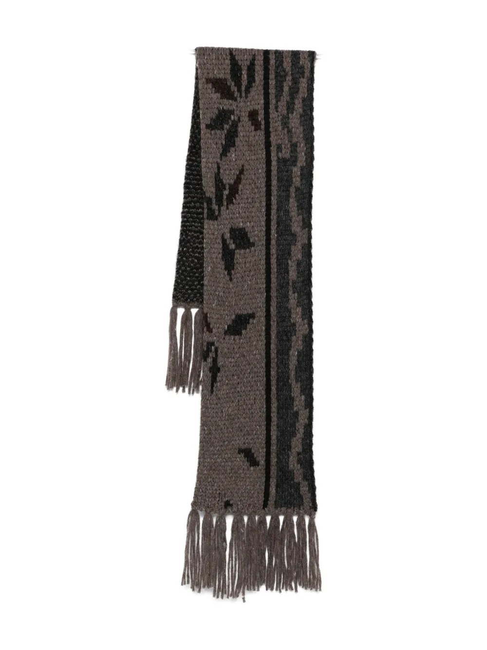 Шарф с цветочным узором и бахромой Magliano, коричневый
Шарф с цветочным узором и бахромой Magliano, коричневый