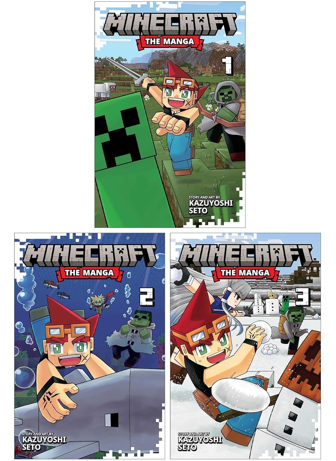 Minecraft: The Manga (Volume 1-3) by Kazuyoshi Seto 3 Books Collection Set (Viz Media Ltd)
Minecraft: The Manga (Volume 1-3) by Kazuyoshi Seto 3 Books Collection Set (Viz Media Ltd)