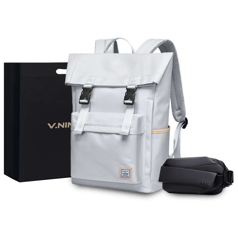 V.NINE Синтетический кожаный рюкзак для студентов, Morning Mist Gray (Style 4) 2-Piece Set
V.NINE Синтетический кожаный рюкзак для студентов, Morning Mist Gray (Style 4) 2-Piece Set