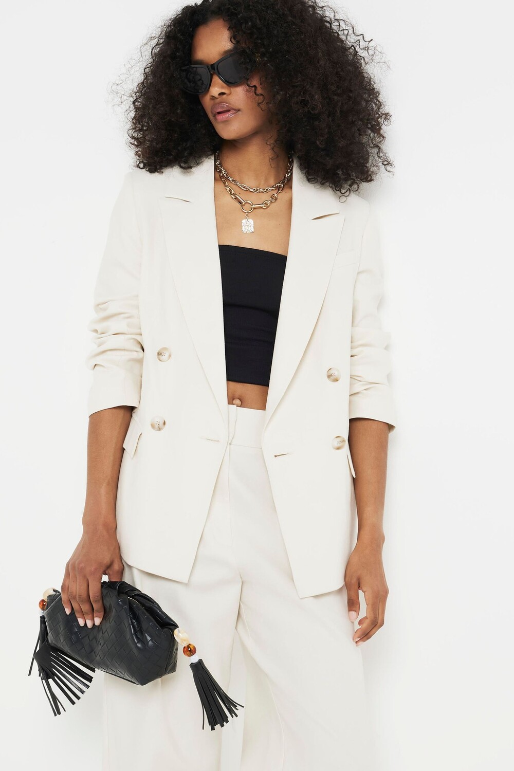 Блейзер из льна 100% хлопка River Island, бежевый
Блейзер из льна 100% хлопка River Island, бежевый