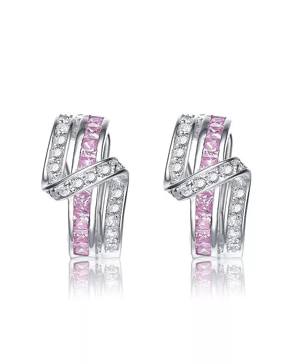 Серьги-Гвоздики с крестообразным узором из стерлингового серебра с кубическим цирконием Genevive, pink
Серьги-Гвоздики с крестообразным узором из стерлингового серебра с кубическим цирконием Genevive, pink