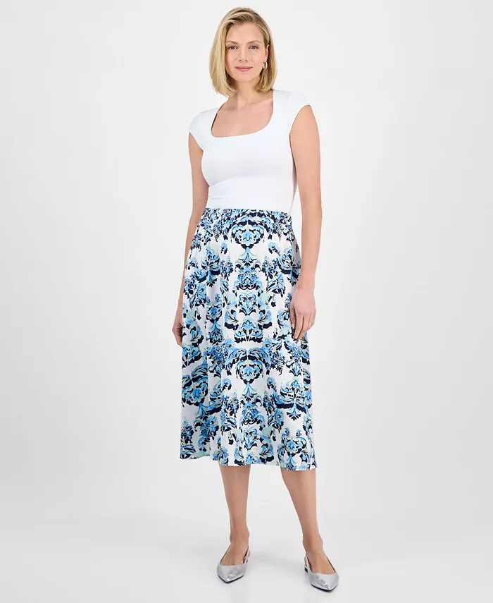 Женская джерси-юбка миди с принтом на подкладке JM Collection, синий
Женская джерси-юбка миди с принтом на подкладке JM Collection, синий